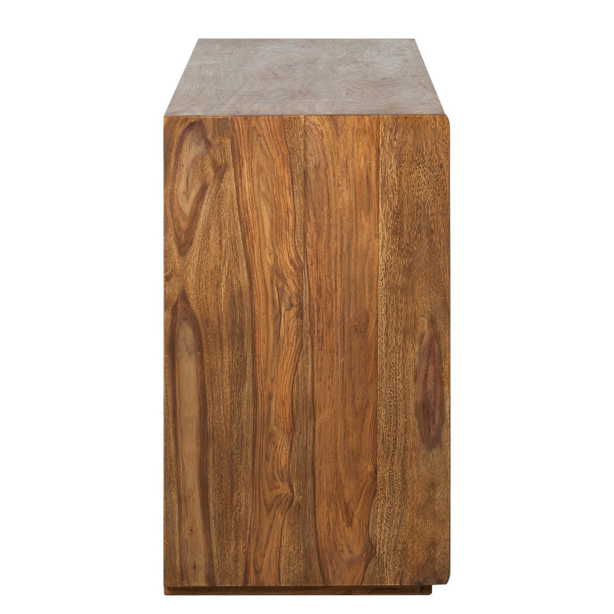 SIDEBOARD - Sheesham massiv - Braun, Holz/Metall (187/77/46cm) - home24