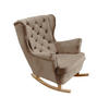 SCHAUKELSESSEL mit gepolstertem Sitz und Armlehnen, 102x81x95 cm, Braun_29813 - Graubraun/Buchefarben, Holz/Textil (81/102/95cm) - DomoHome