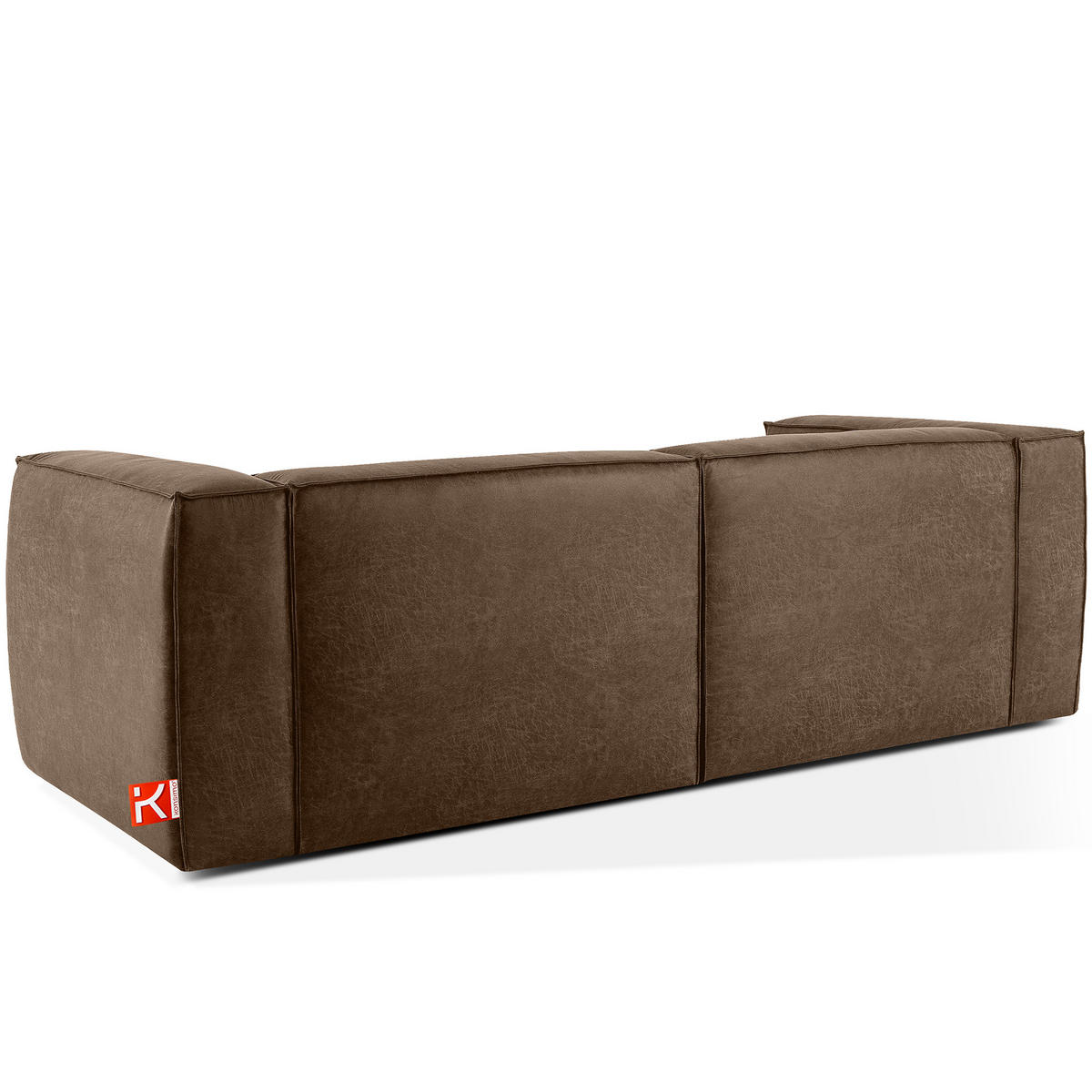 3-SITZER SOFA FEROX, Dunkelbraun - Dunkelbraun, Holz/Holzwerkstoff (240/73/96cm) - KONSIMO®
