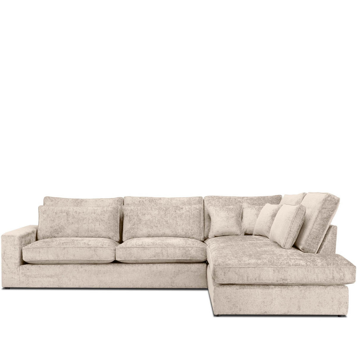 ECKSOFA RECHTS IMPERA Modern 4/5 Sitzer, Creme - Creme, Textil (314/224cm) - KONSIMO®
