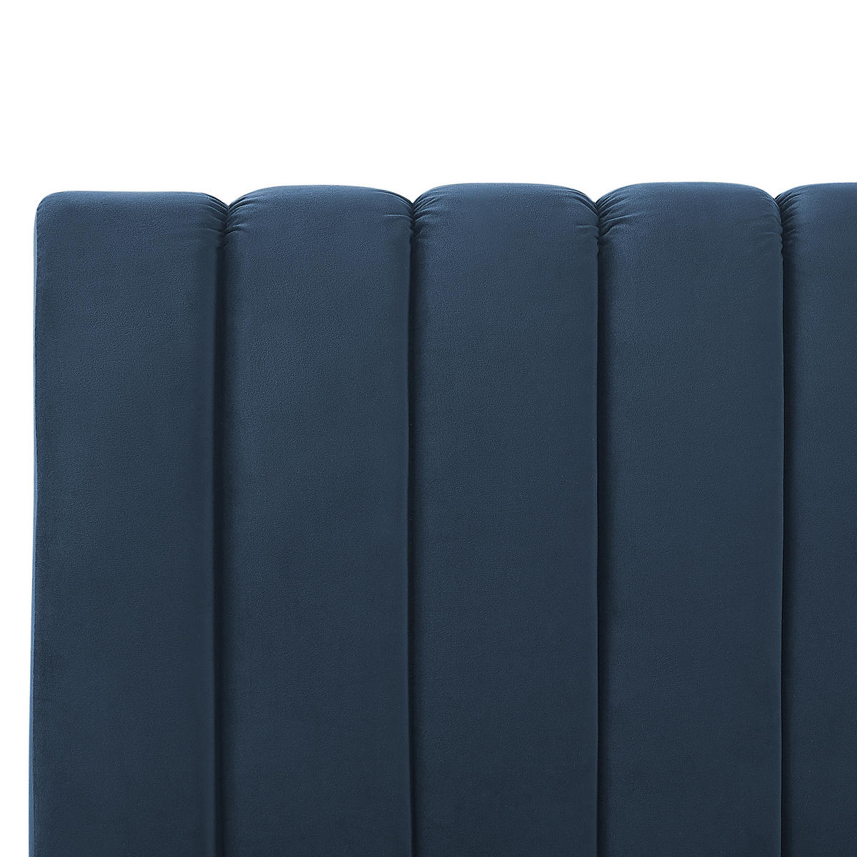 POLSTERBETT 140/200cm Dunkelblau Marville - Dunkelblau, Textil (140/200cm) - Beliani