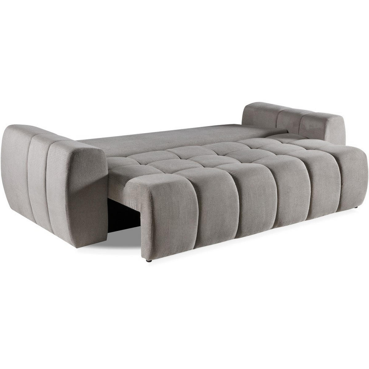 SCHLAFSOFA 3-Sitzer Favi mit Schlaffunktion, Grau - Grau, Textil (263/93/105cm) - Beautysofa