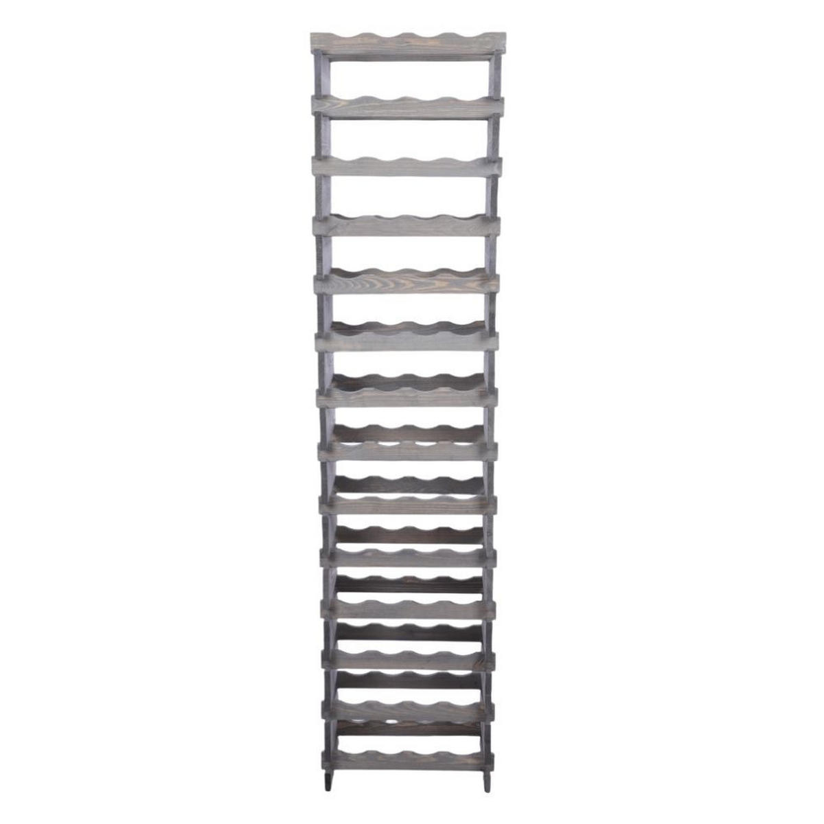 WEINREGAL VINOTECA FLEX PRO HxBxT 191x46x28cm 56 Flaschen auf 14 Ebenen Grau - Grau, Holz (46/191/28cm) - PROREGAL