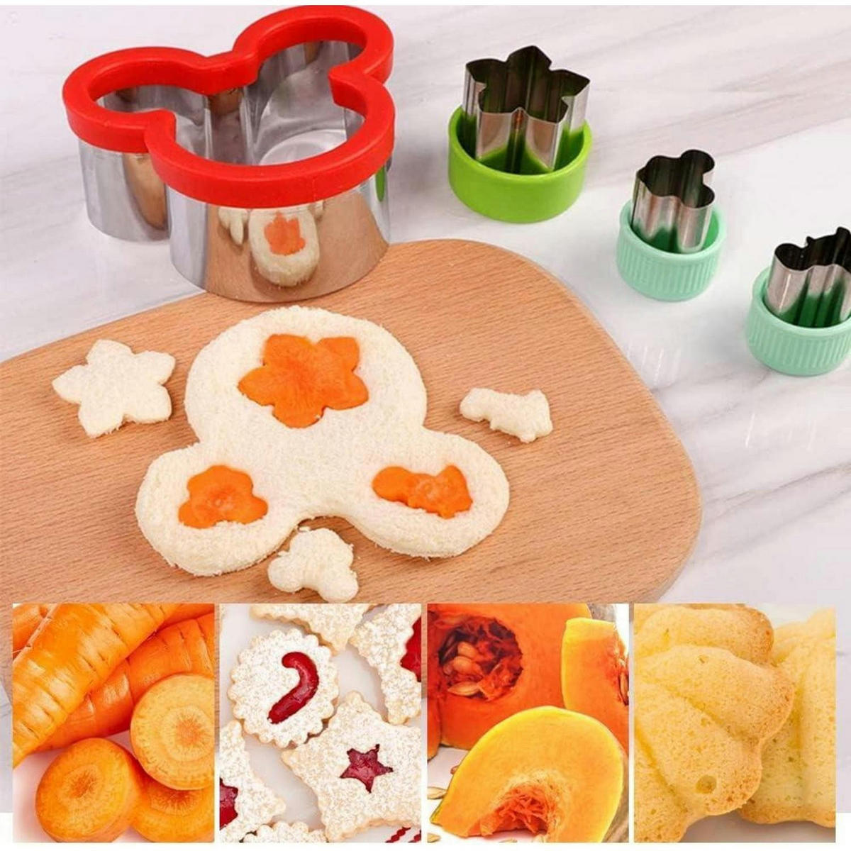 12-TEILIGES Ausstecher Set für Kekse, Brot & Co. - Multicolor, Metall (10/2/10cm)