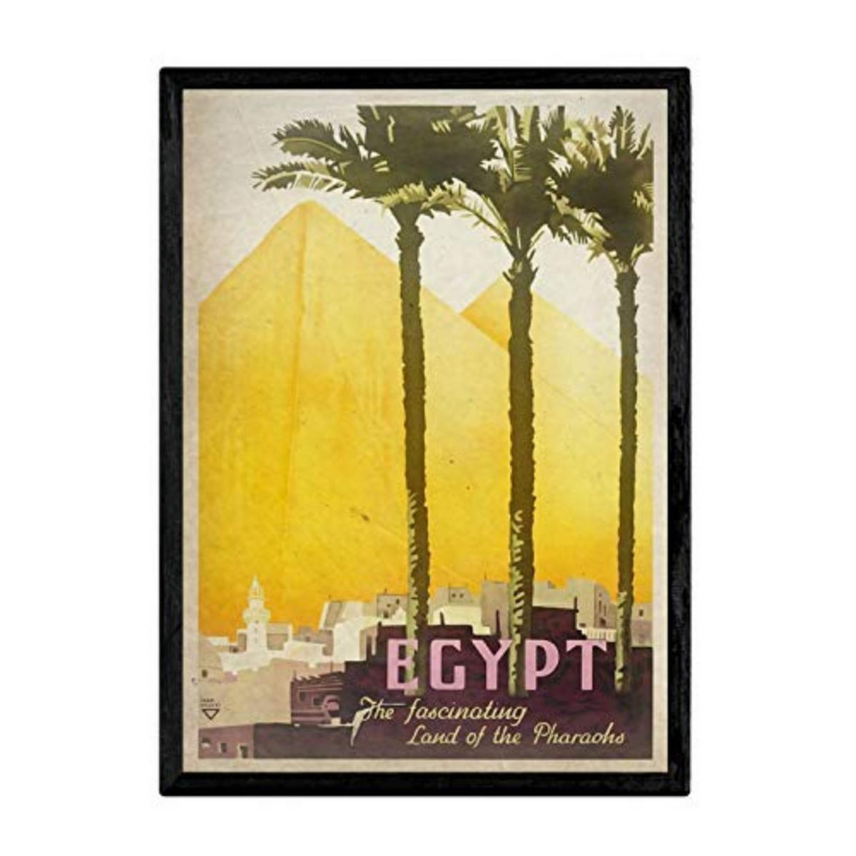 POSTER Ägypten Vintage A4 Rahmenlos - Klar, Papier (29.7/5/21cm) - Nacnic