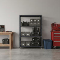 SCHRAUBREGAL PANDA MID | HxBxT 150x90x40cm | 4 Fachböden | Fachlast 100kg | Anthrazit - Anthrazit, Metall (90/150/40cm) - PROREGAL