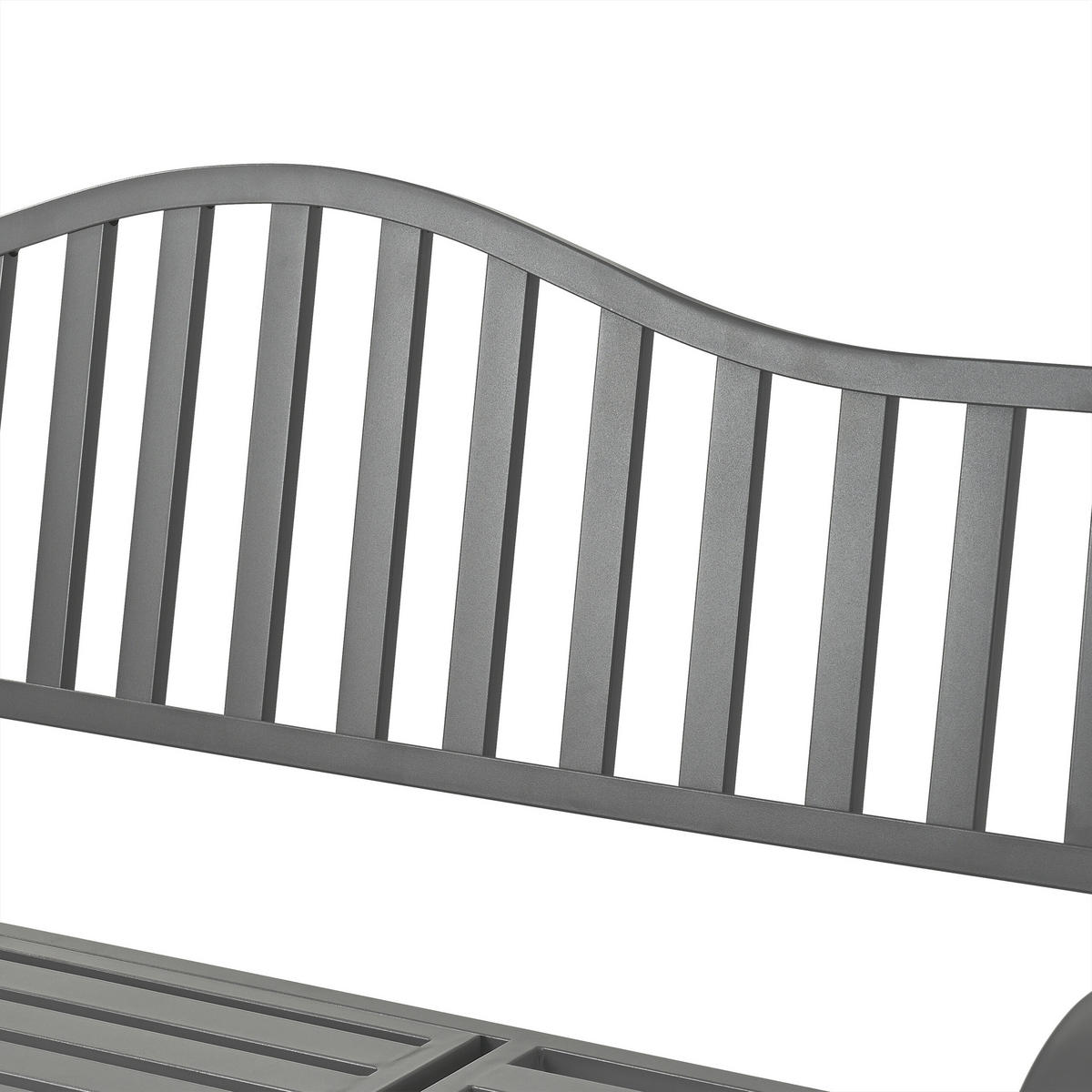 GARTENBANK - Anthrazit, Metall (150/90/57.5cm) - Relaxdays