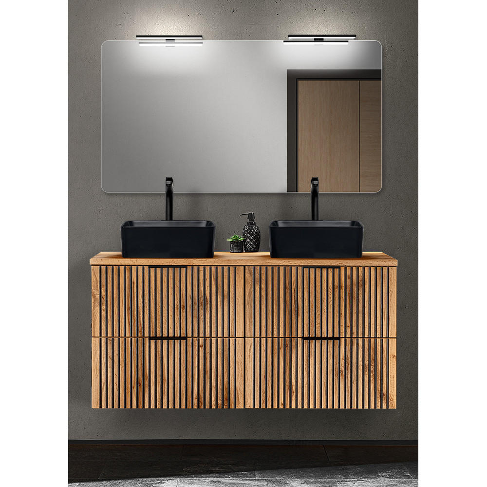 Lomado Badmöbel-Set Braun 121x200x47 cm