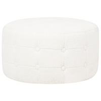POUF Tampa 55/55/30 cm - Weiß, Textil (55/30/55cm) - Beliani