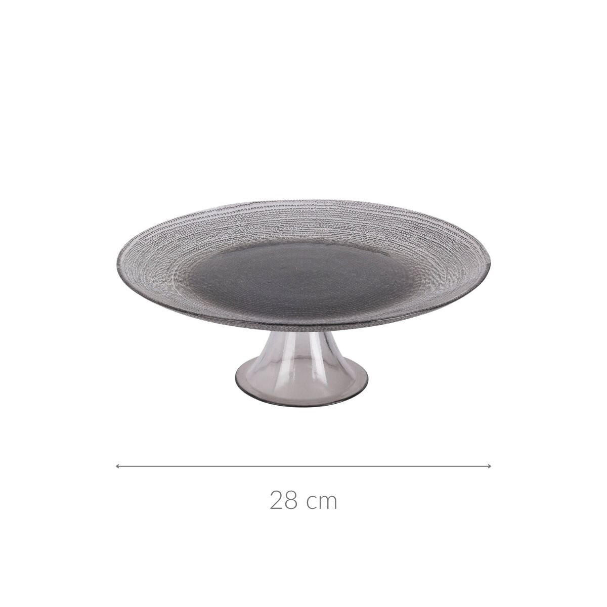 KUCHENPLATTE Lakris Ø 28 cm - Anthrazit, Glas (28/12/28cm) - Home Styling Collection