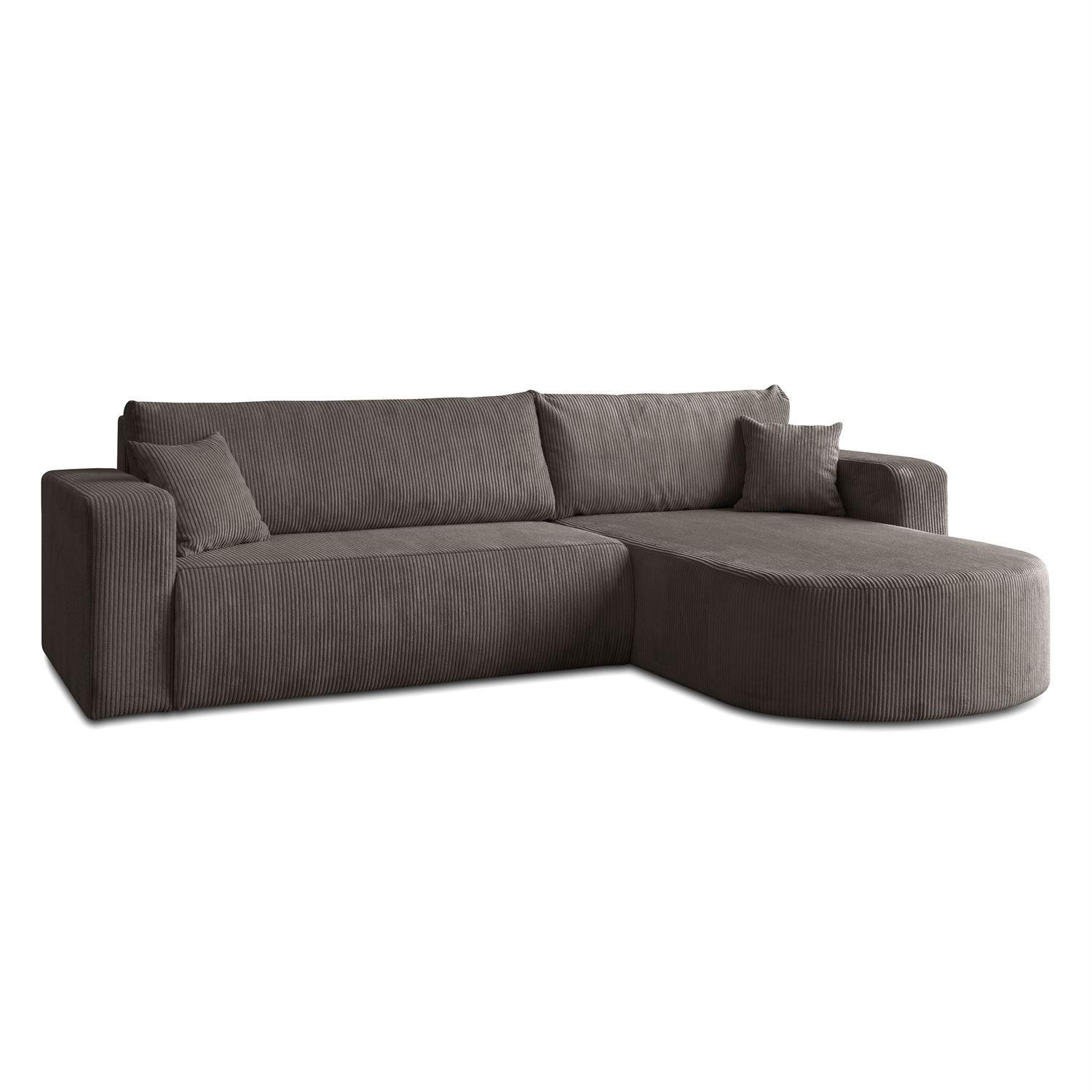 ECKSOFA SOPRANO mit Schlafunktion und Stauraum POSO 04 - Hellbraun, Textil (271/175cm) - Lookway