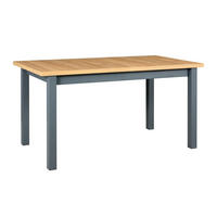ESSTISCH Modena 1, 140-180/80 cm, grandson - Birkefarben/Grau, Holz (80/140/78cm) - Leaf Design