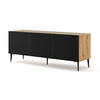 TV-LOWBOARD BEIGE - Beige/Schwarz, Holzwerkstoff (150/56/42cm) - FURNLUX