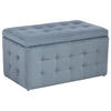TRUHENBANK Michigan 42/72/40 cm - Grau, Textil (72/40/42cm) - Beliani