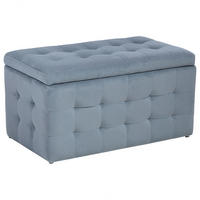TRUHENBANK Michigan 42/72/40 cm - Grau, Textil (72/40/42cm) - Beliani