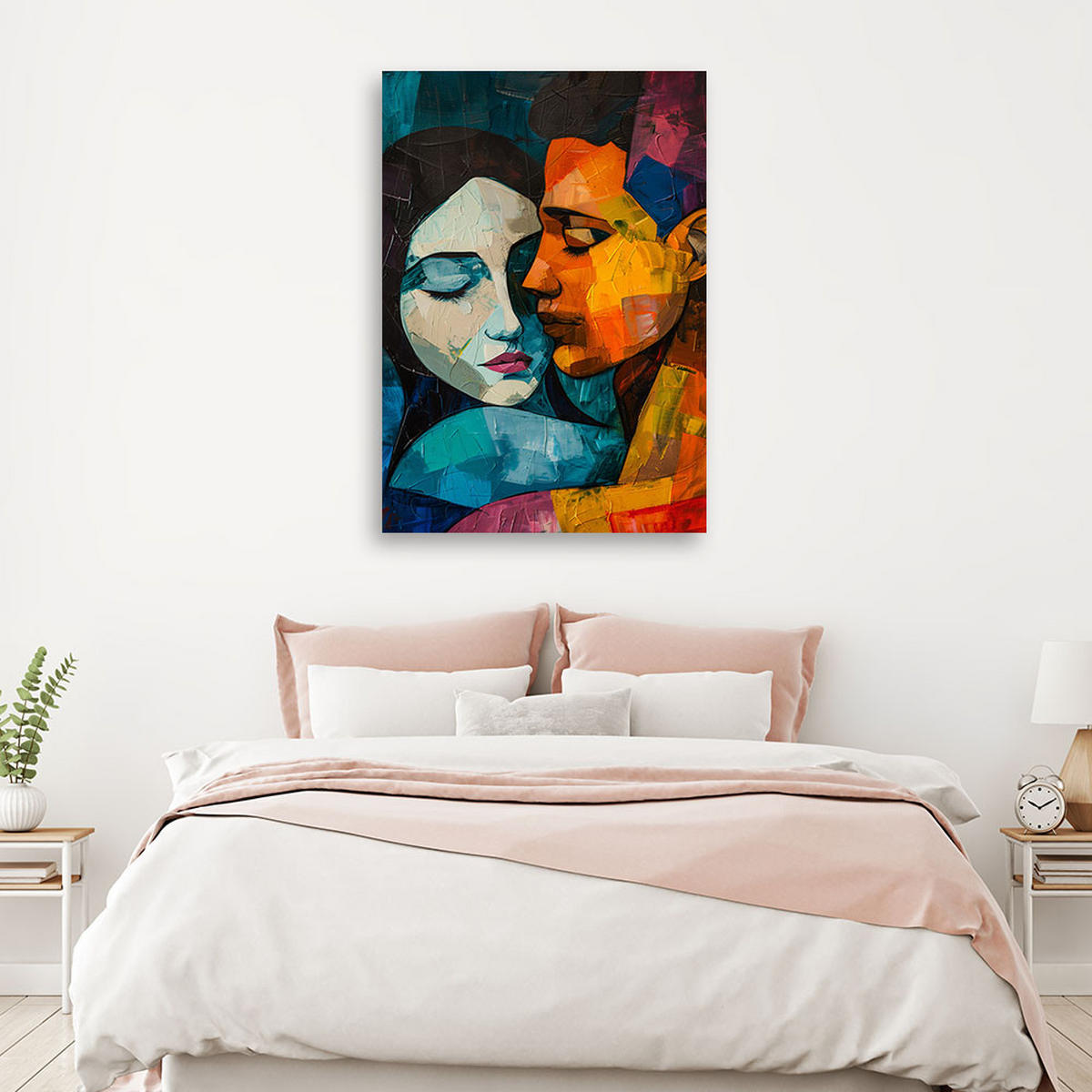 LEINWANDBILD Weiblich Männlich Liebe - Multicolor, Textil (40/60cm) - Feeby