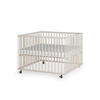 LAUFGITTER 100x100 cm mit Matratze Cloud Air - sahara dust - Premium Kollektion - Sandfarben, Holz (100/74/100cm) - Sämann – make a difference.