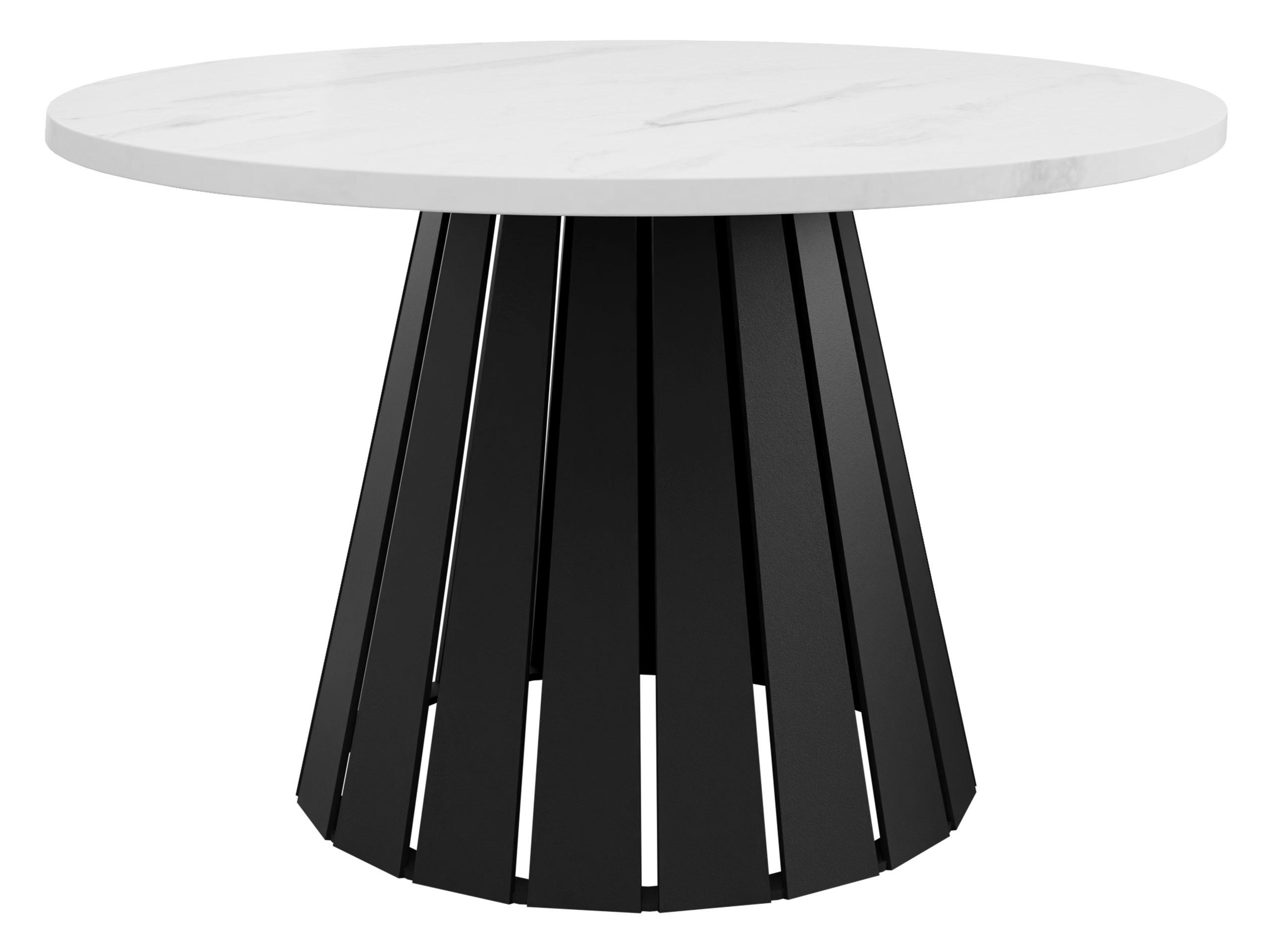 COUCHTISCH Circolo - Schwarz/Weiß, Holzwerkstoff/Metall (75/75/43cm) - MIRJAN24