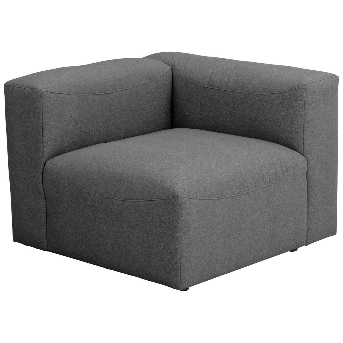 SOFA Element Armlehne rechts Kattrina Flachgewebe anthrazit - Anthrazit, Kunststoff (100/73/100cm) - 58aufmkessel