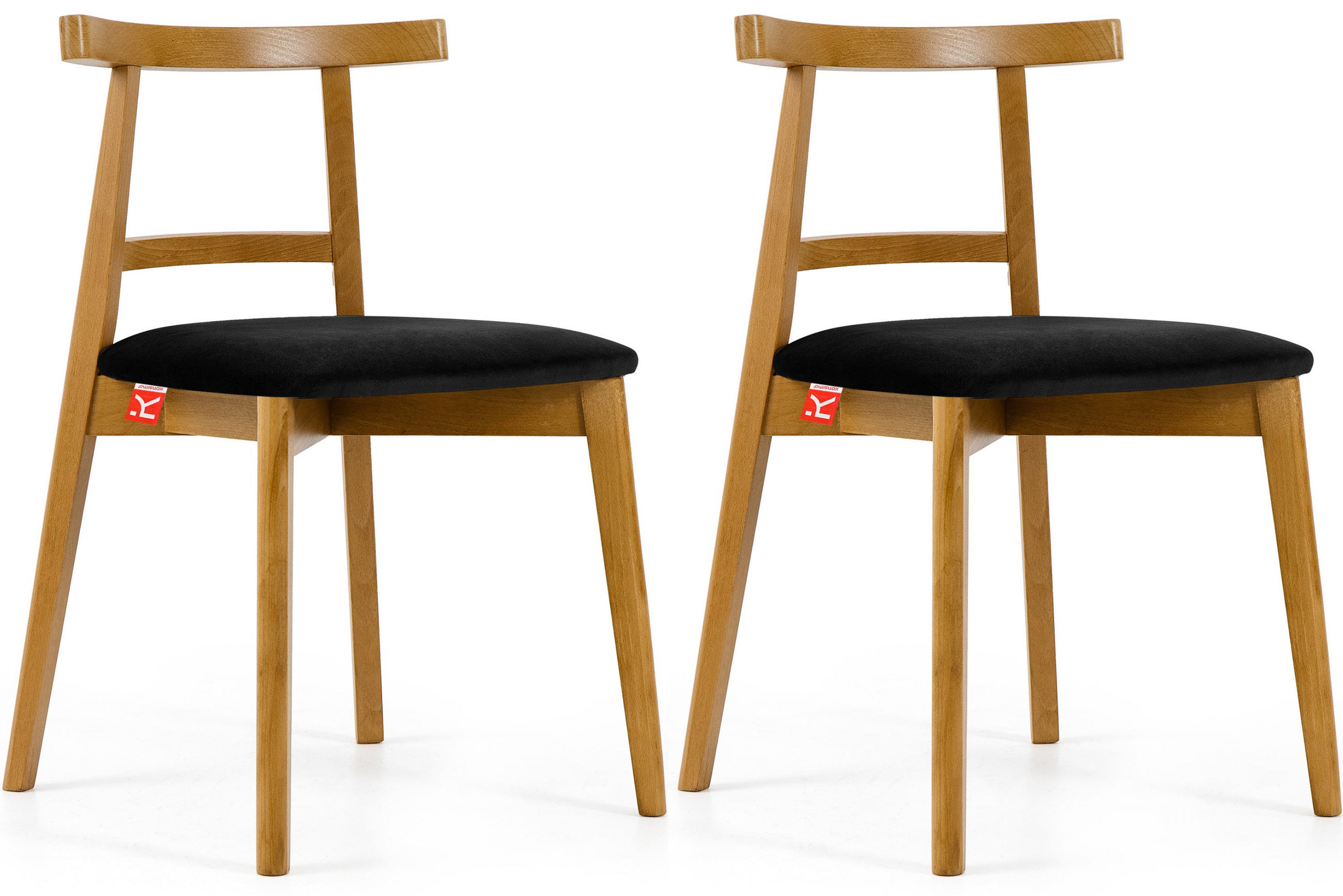 Konsimo® Esstischstühle Schwarz, Eiche, Hellbraun 47x76x45 cm