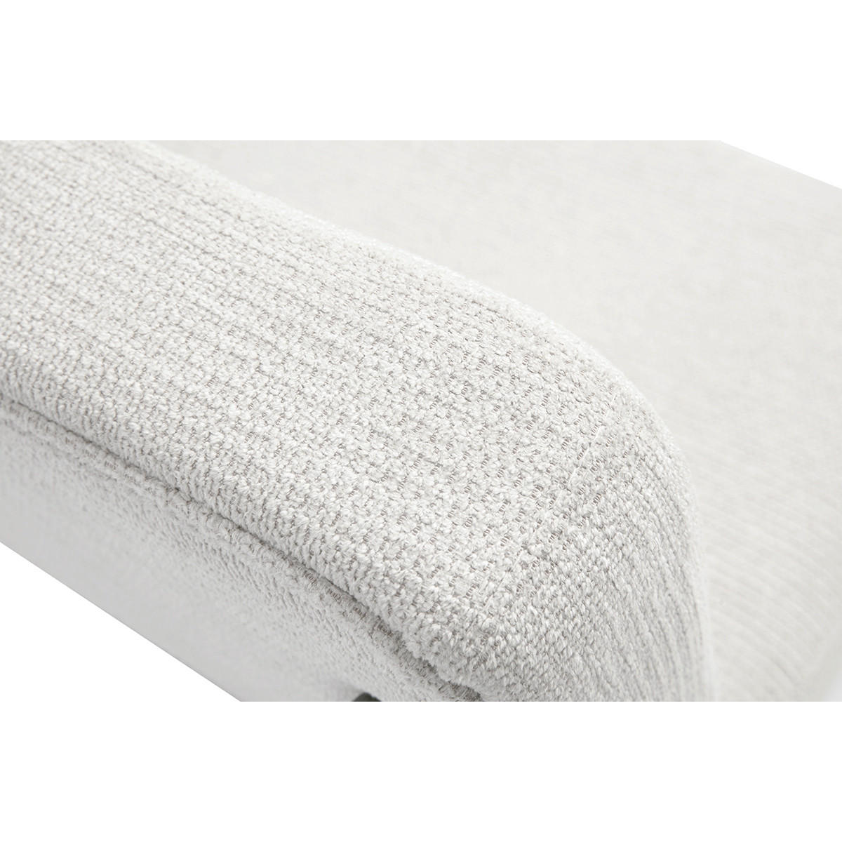 SESSEL in beige Chenille-Stoff und schwarzem Metall VEDANA - Beige, Textil (64.5/78.5/61cm) - Miliboo