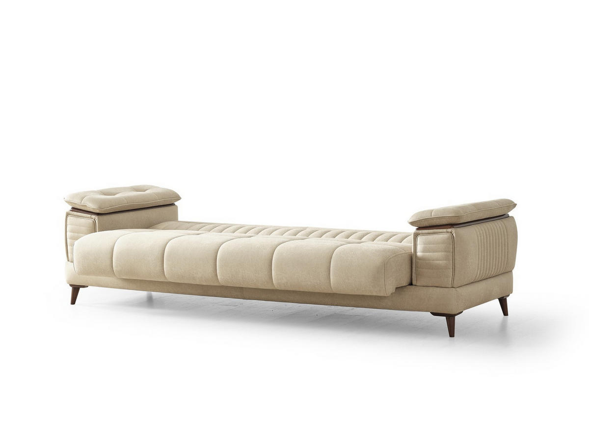 SITZGARNITUR Baoshi, Beige Stellvariante 3+2+1 - Beige, Holz/Holzwerkstoff (240/80/95cm)