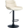 BARHOCKER Stoff creme - Creme/Schwarz, Textil/Metall (49/85/51cm) - CLP