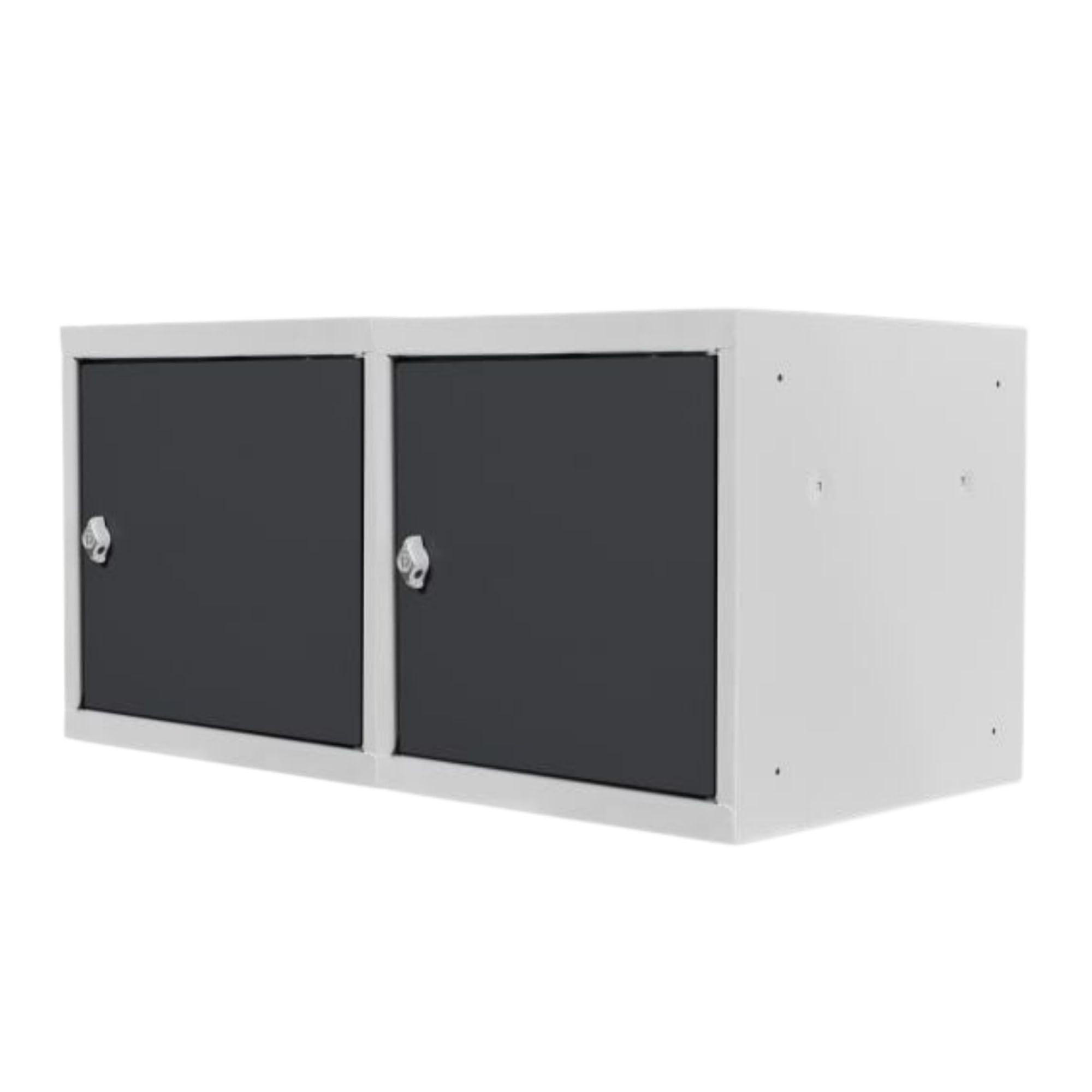 SCHLIESSFACHWÜRFEL 2x Blocky mit Drehriegelschloss für Vorhängeschloss 40x40x40cm Lichtgrau/Anthrazitgrau - Anthrazit/Grau, Metall (40/40/40cm) - PROREGAL