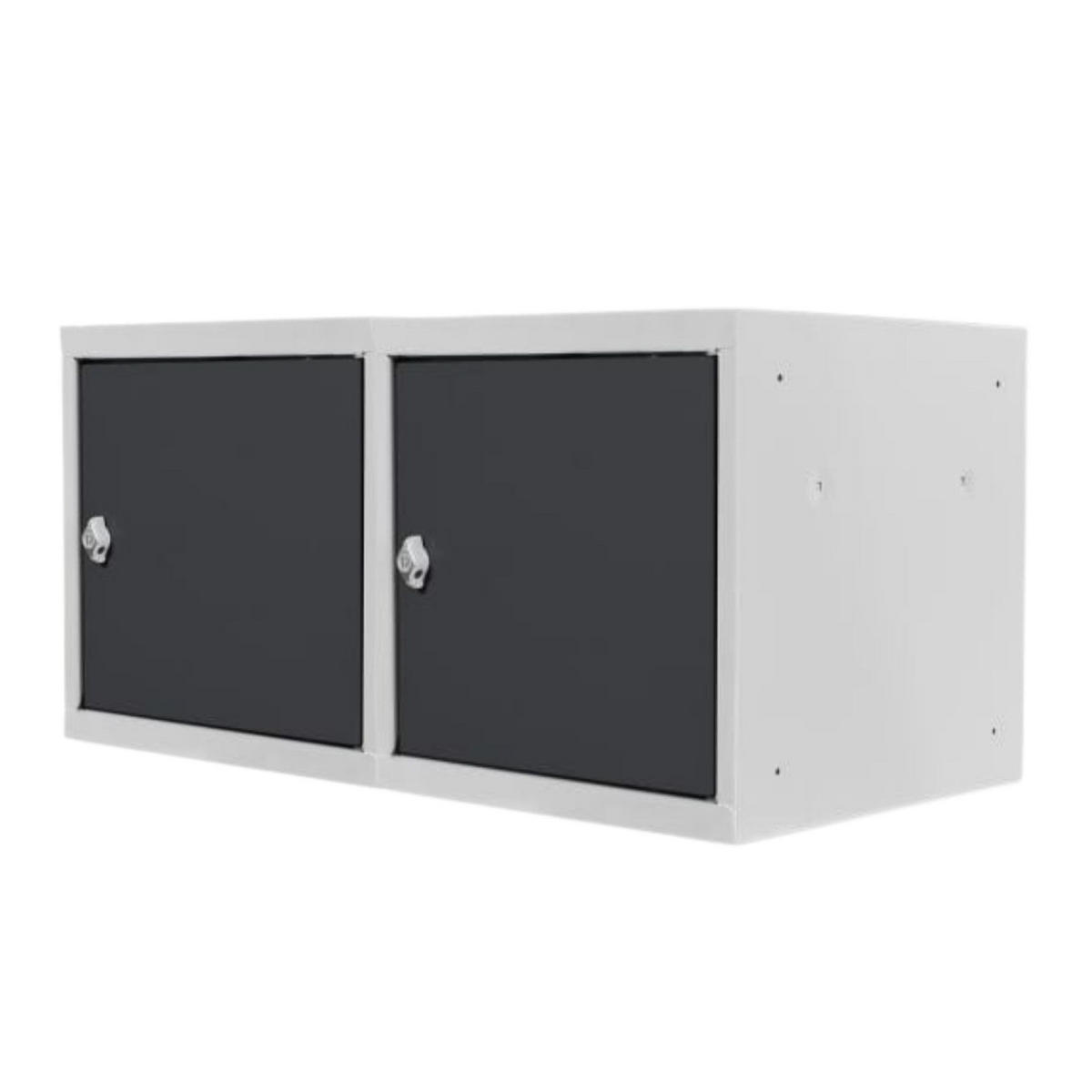 SCHLIESSFACHWÜRFEL 2x Blocky mit Drehriegelschloss für Vorhängeschloss 40x40x40cm Lichtgrau/Anthrazitgrau - Anthrazit/Grau, Metall (40/40/40cm) - PROREGAL