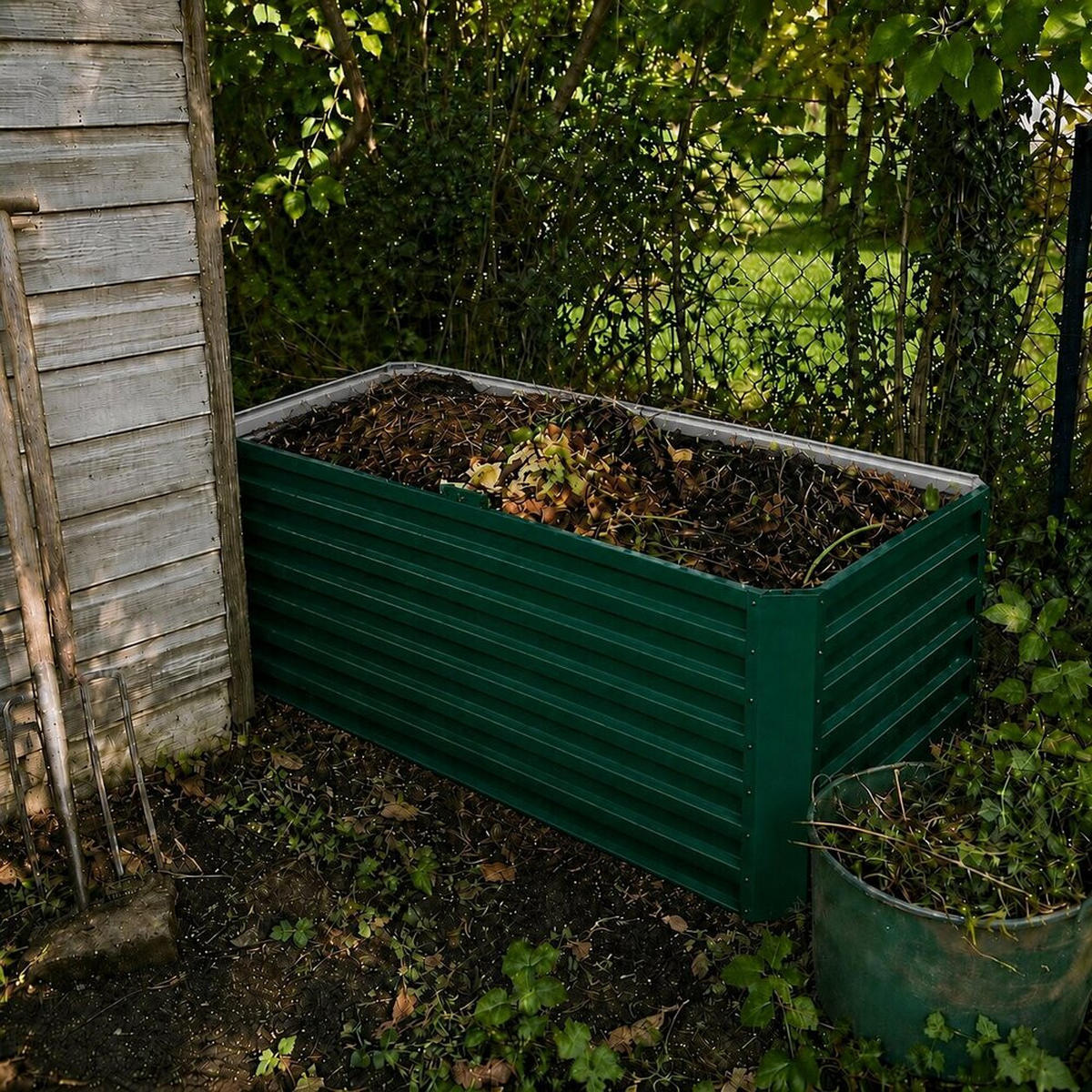 KOMPOSTER Garten, Grün, 180 x 90 cm - Grün, Metall (180/80/90cm) - Vicco