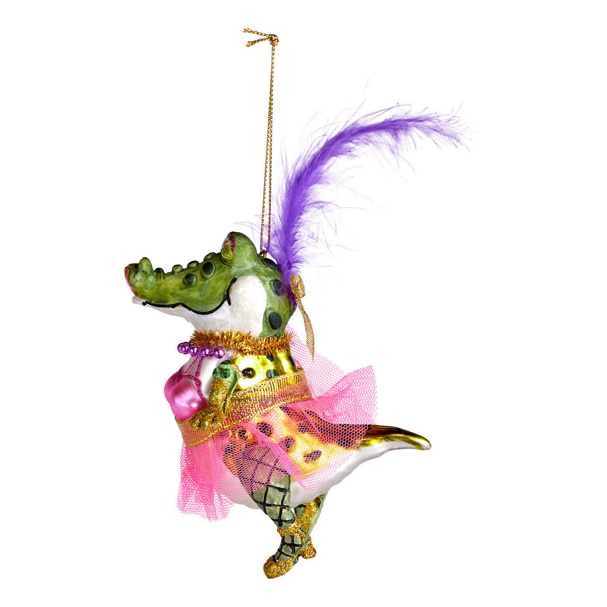 BAUMANHÄNGER Hang On Go-Go-Girl Kroko - Multicolor, Glas (8/12/10cm) - Butlers