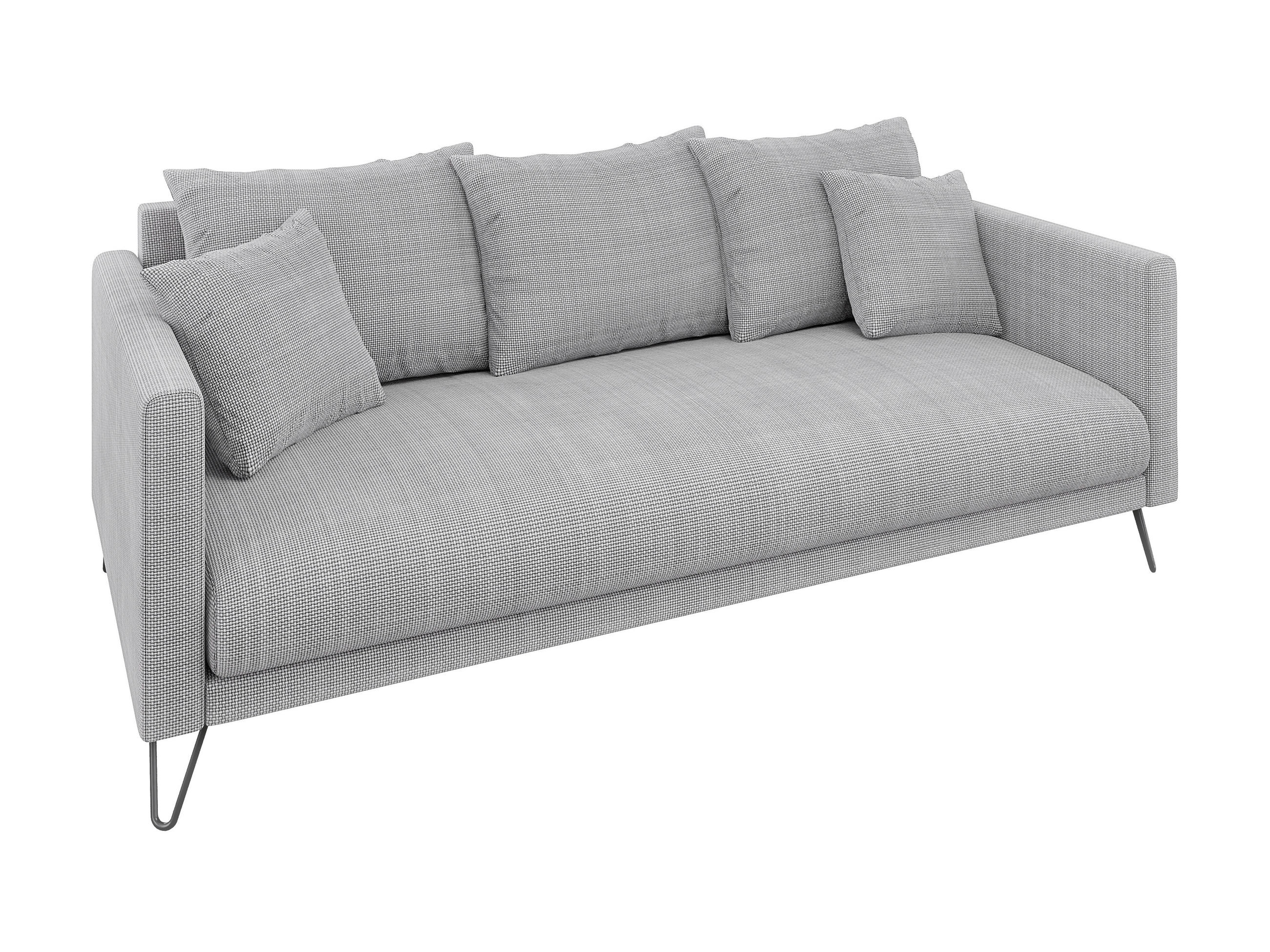 S-Style 3-Sitzer-Sofa Hellgrau 200x85x100 cm
