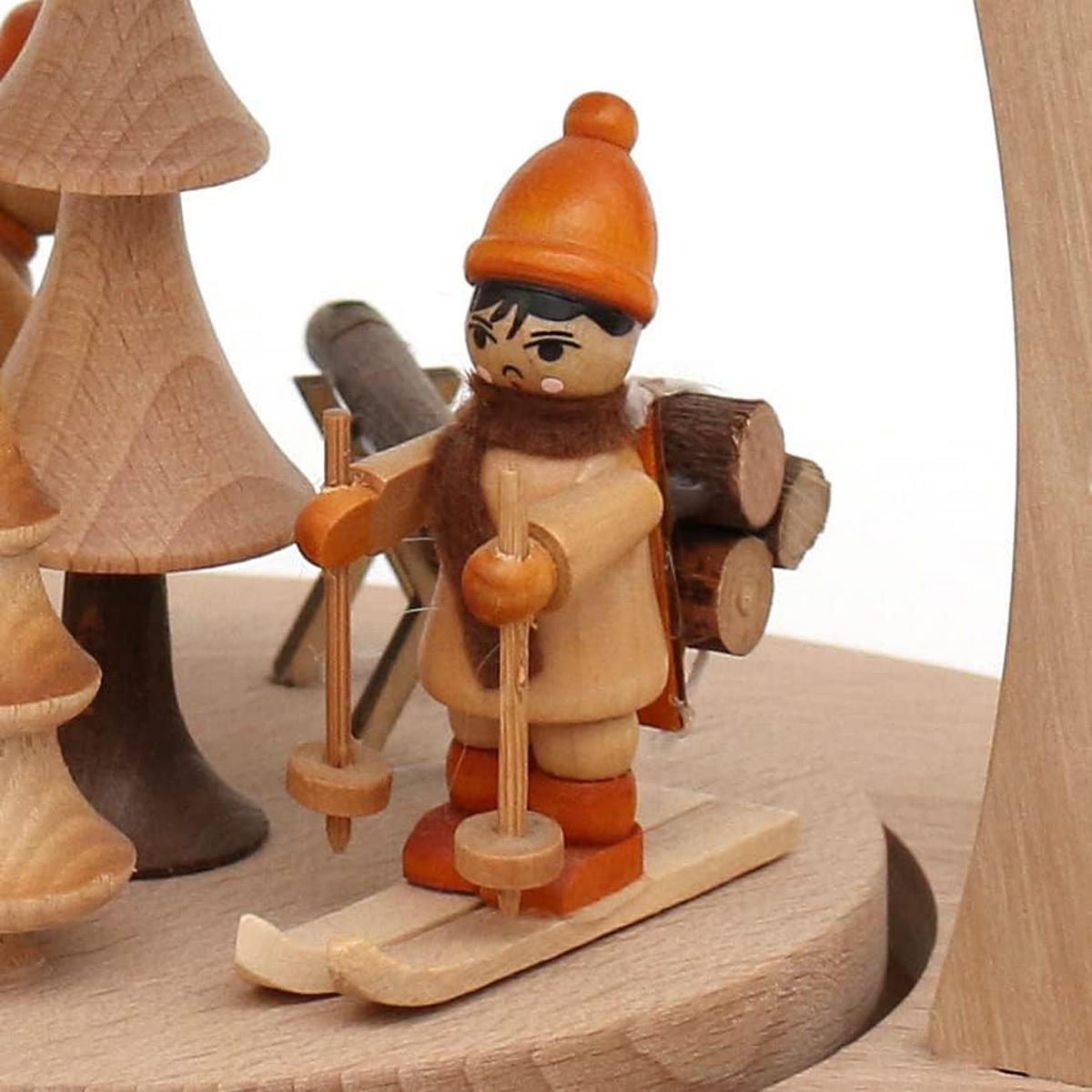 PYRAMIDE Holzmacher 20/24/35 cm - Multicolor, Holz (0.1/35/0.1cm) - Dekoteam24