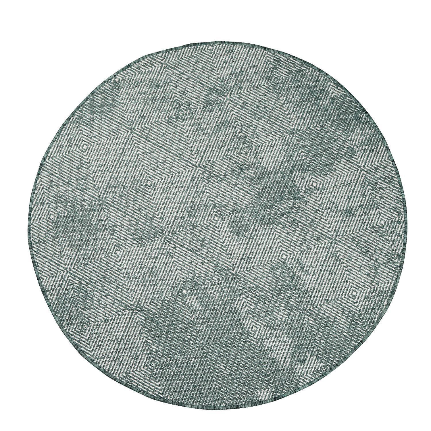 OUTDOOR-TEPPICH DuoRug 5845 Grün 120x120 cm - Grün, Textil (120/120cm) - carpet city
