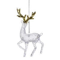 WEIHNACHTSBAUMHÄNGER Santa Lila Gold Acryl - Goldfarben, Kunststoff (8/2.5/15cm) - Mondex