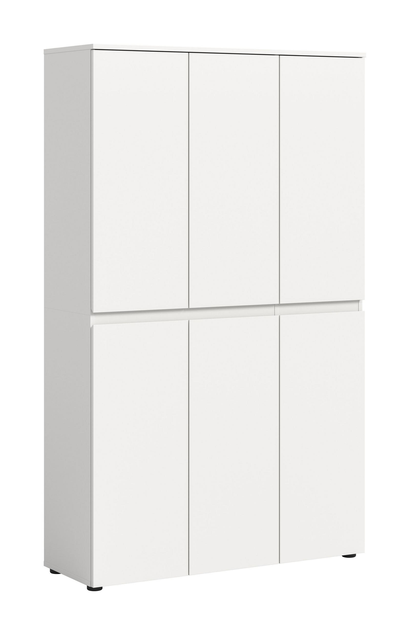 UNIVERSALSCHRANK SCARPA (B/H/T: ca. 105/175/37 cm) in weiß/weiß - Weiß, Holzwerkstoff (105/175/37cm)