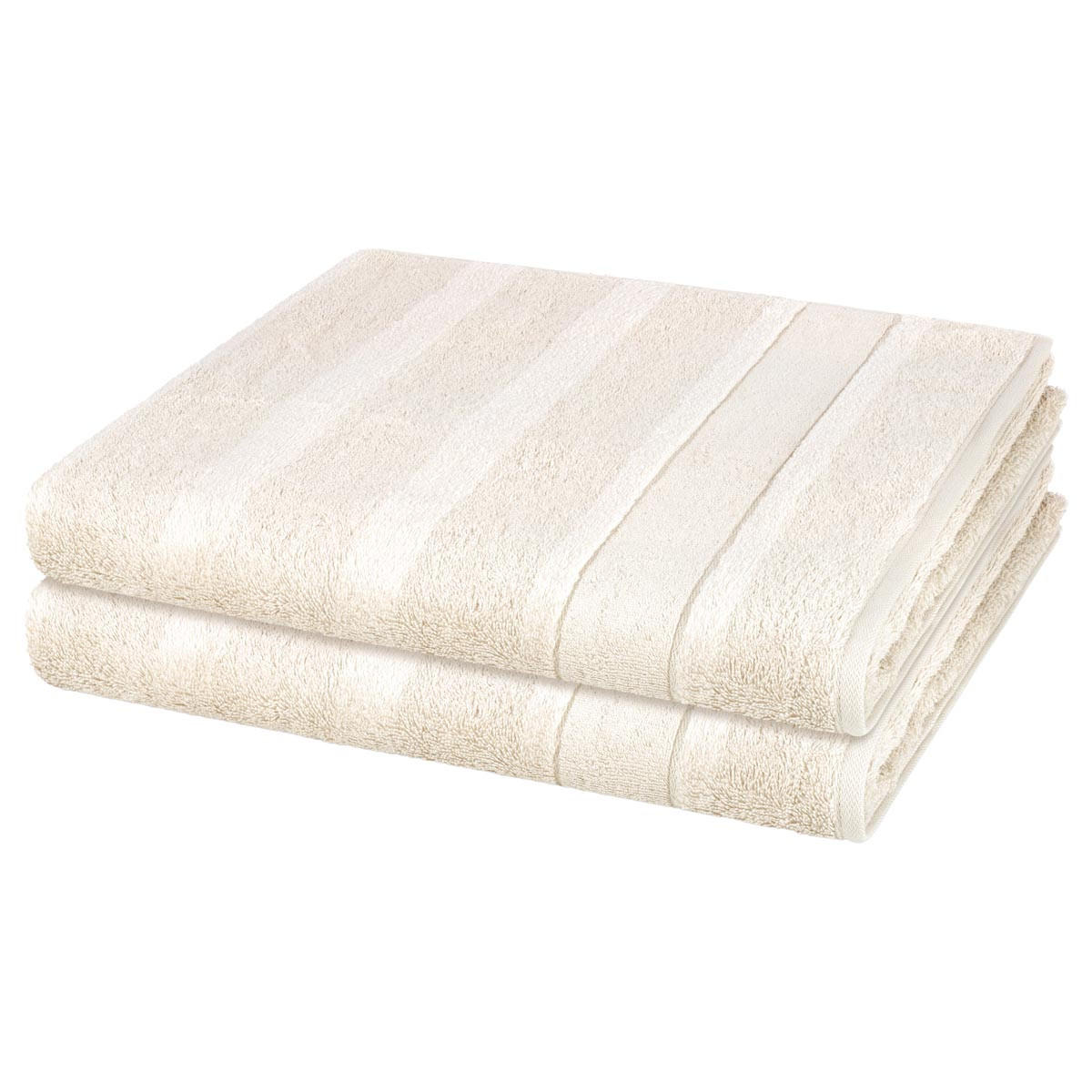 DUSCHTUCH Noblesse 2er-Set - Beige, Textil (80/160cm) - Cawoe