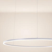 LED-HÄNGELAMPE Ring Weiß Ø 120cm - Weiß, Metall (120/1.3/3.3cm) - s.luce