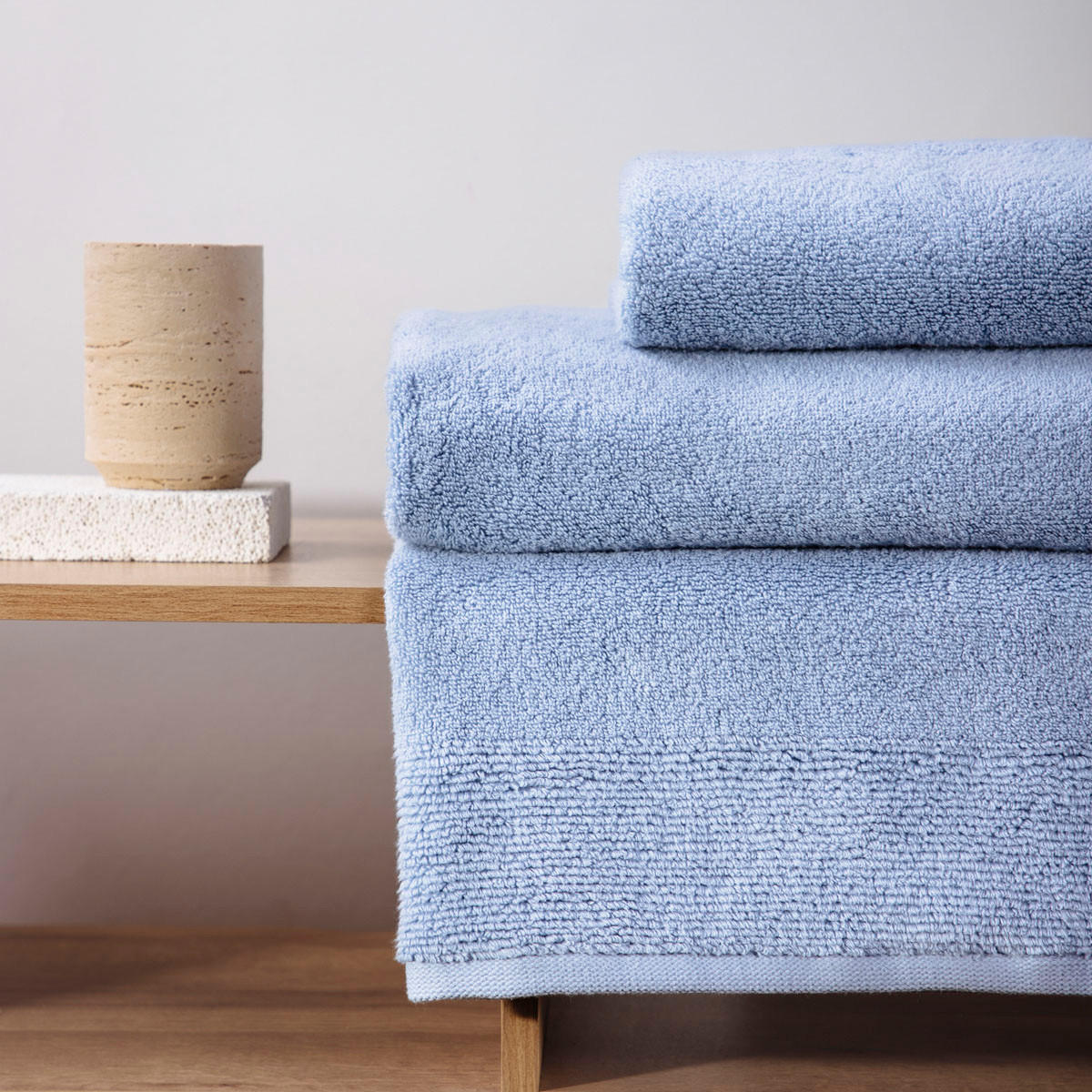 BADETUCH Desma blau 50/90 cm - Blau, Textil (50/90cm) - Homla