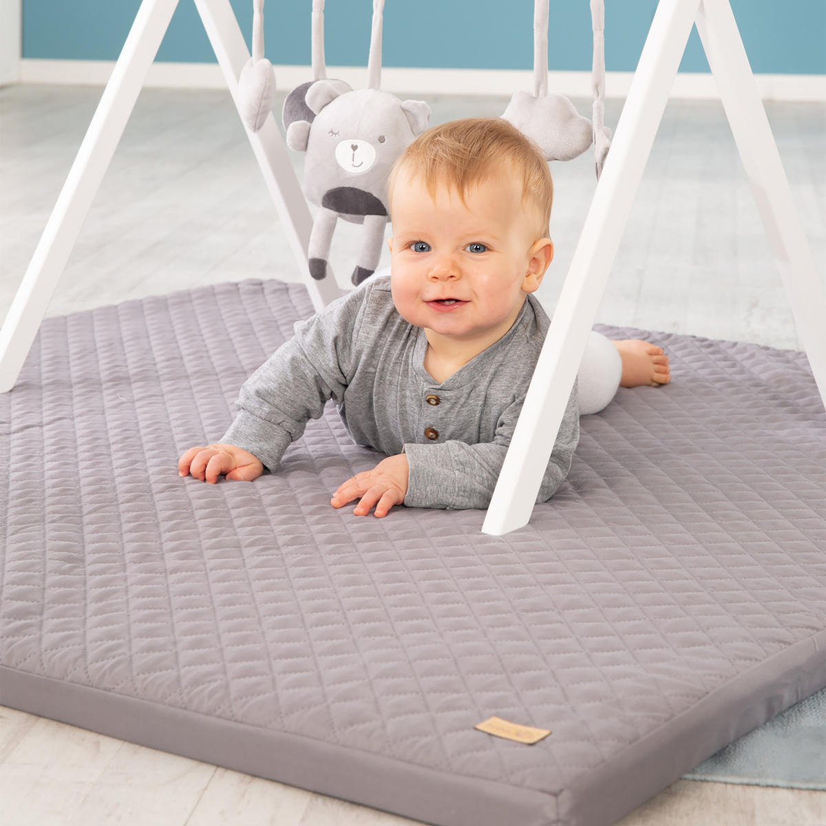 KRABBELMATRATZE Air Balance EASY 60 x 120 cm - Anthrazit, Textil (120/120cm) - Roba