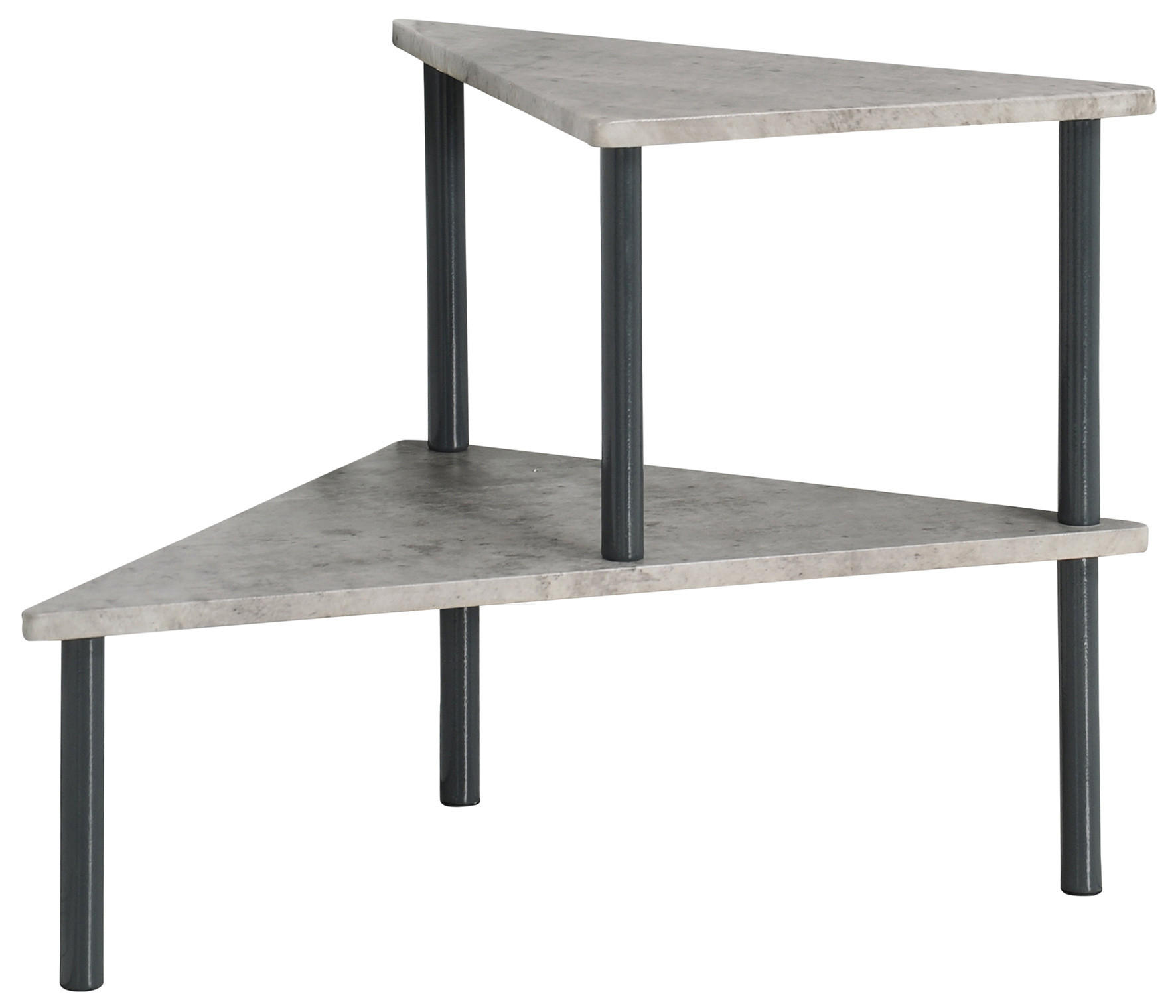 KÜCHENREGAL mit zwei Ebenen 38/38/53 cm - Grau, Metall (38/53/38cm) - Kesper