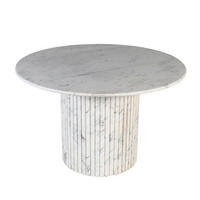 ESSTISCH Neelim Weiß 122/122/76cm - Weiß, Stein (122/122/76cm) - PTMD Collection