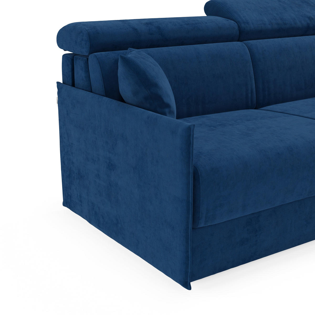 ECKSOFA Miryam - Blau, Metall (252/98cm) - Divani.store