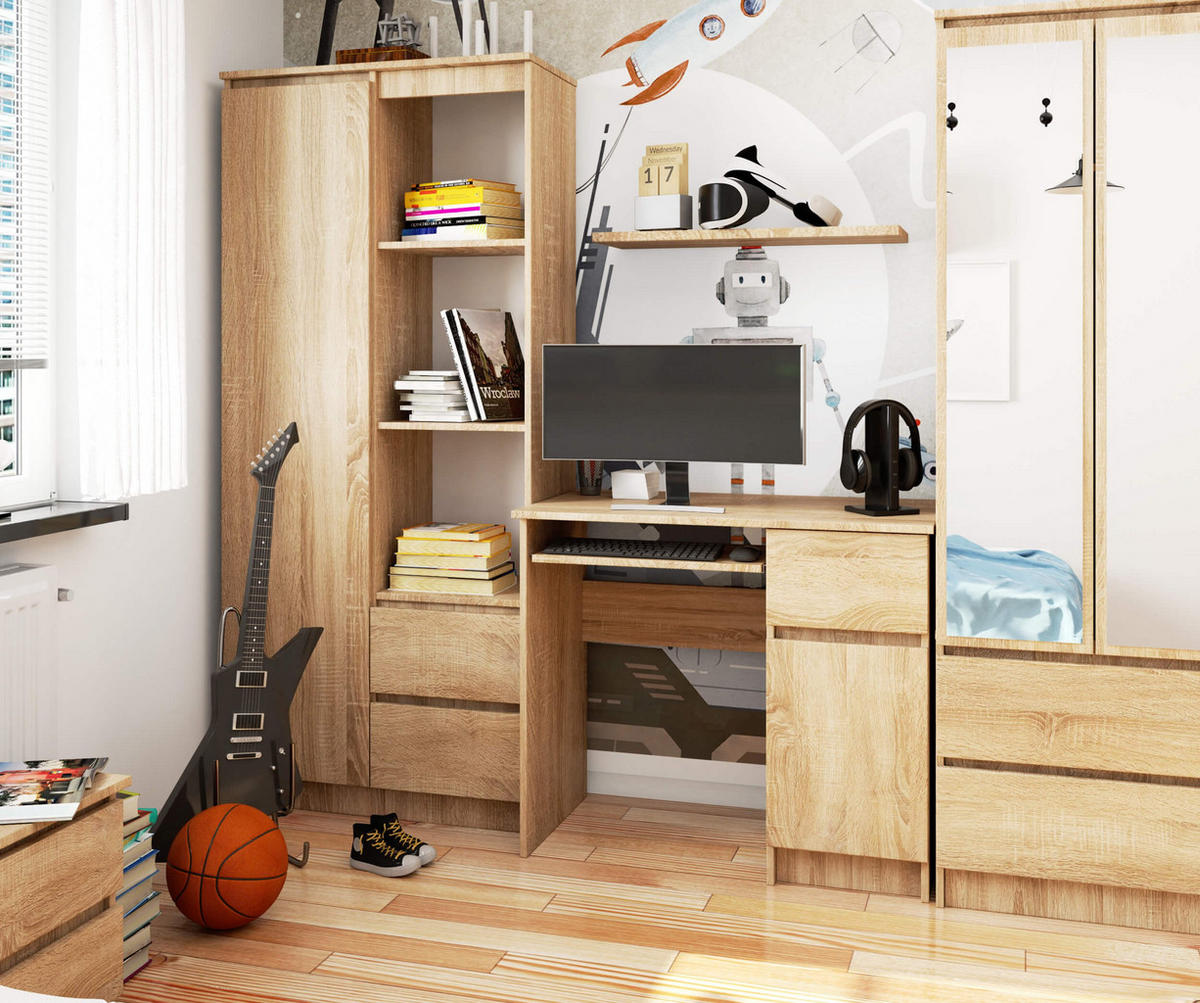 SCHREIBTISCH Sonoma-Eiche 90x50x77 cm - Sonoma Eiche, Holzwerkstoff (50/90/77cm) - Akord