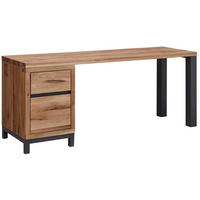 SCHREIBTISCH Wildeiche 180x55x76 tabacco geölt VILLANDERS #344 - Braun, Holz (55/180/76cm) - Massivmoebel24