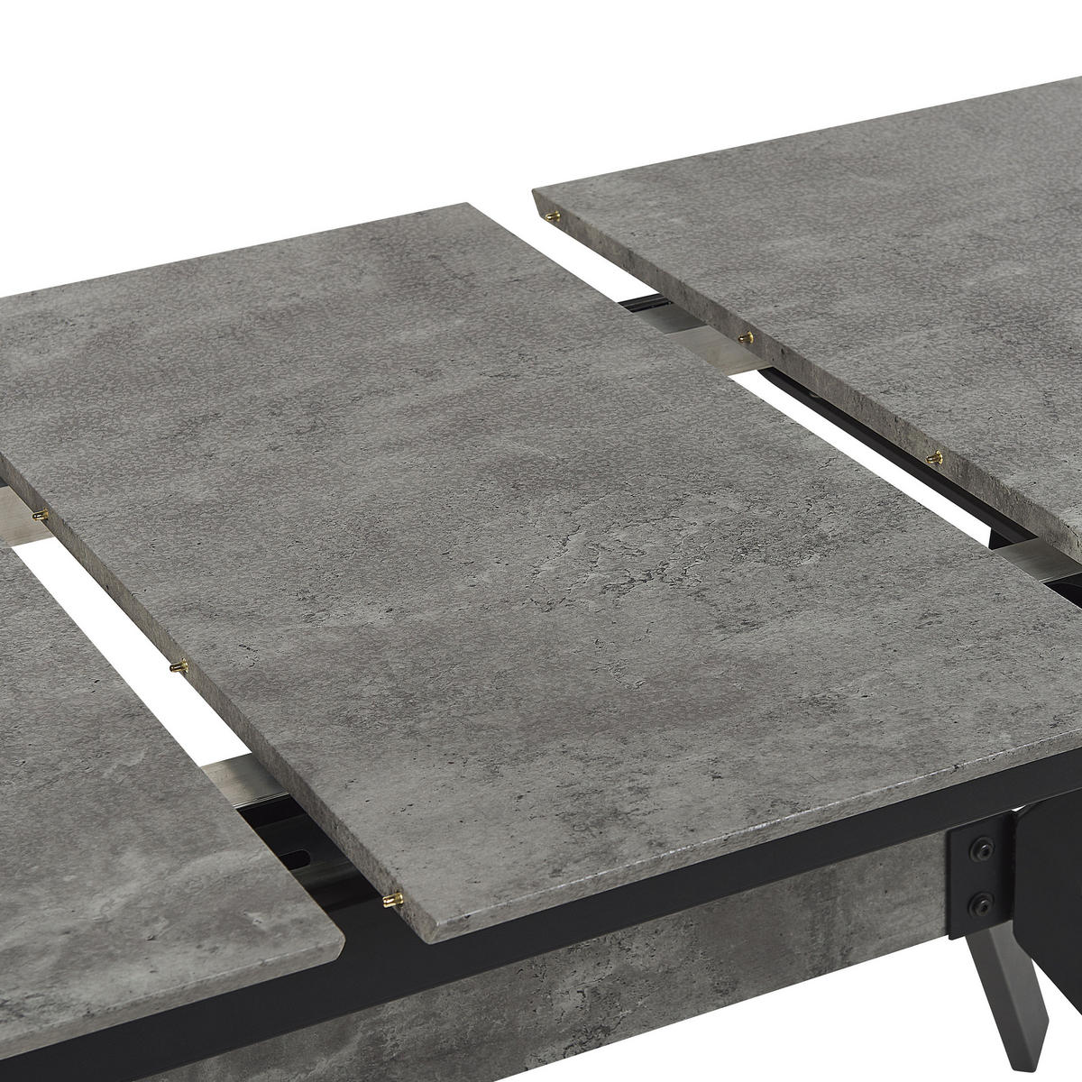 ESSTISCH 140-180/80/76 cm Hellgrau Rechteckig Benson - Grau, Holzwerkstoff (180/80/76cm) - Beliani