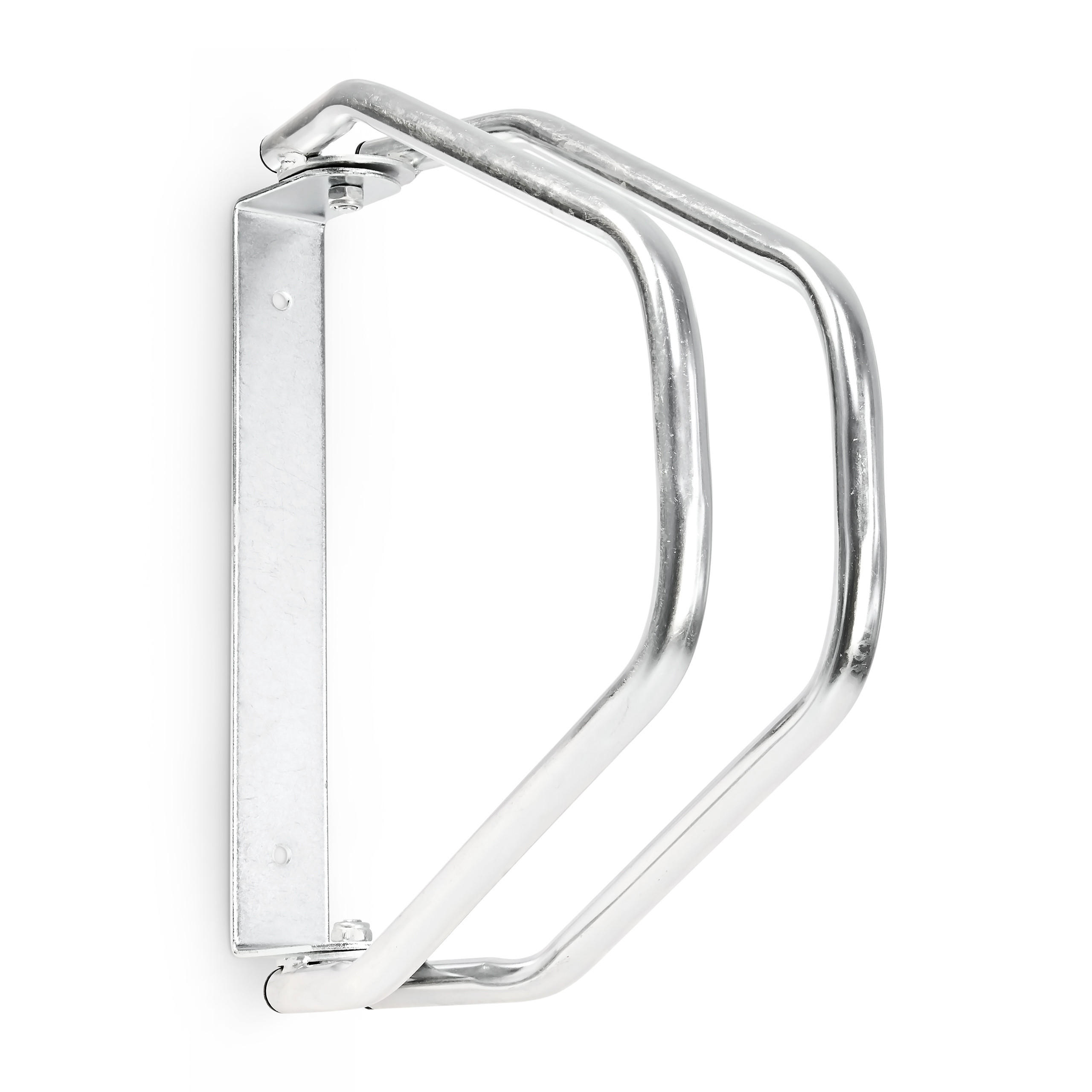 FAHRRADSTÄNDER Silber Wandmontage Metall schwenkbar 180° 32,5 cm - Silberfarben, Metall (9/28.5/32.5cm) - Relaxdays
