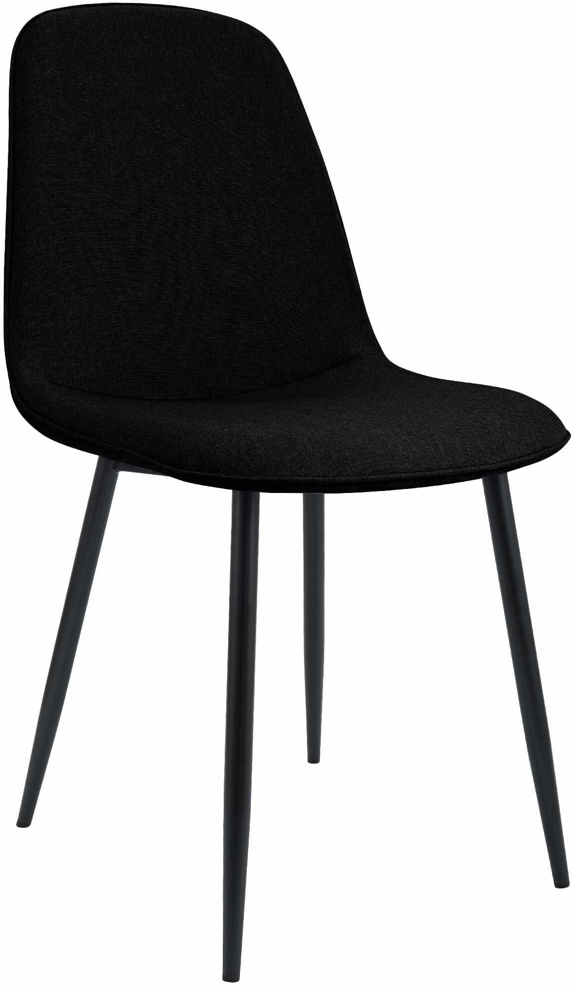 ESSZIMMERSTUHL Stoff Schwarz - Schwarz, Textil/Metall (45/88/54cm) - CLP