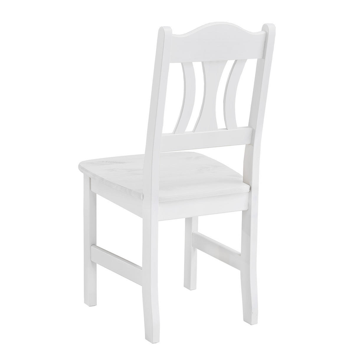 ESSGRUPPE - 5-teilig - Kiefer massiv - Weiß, Holz (77/77/74cm) - home24