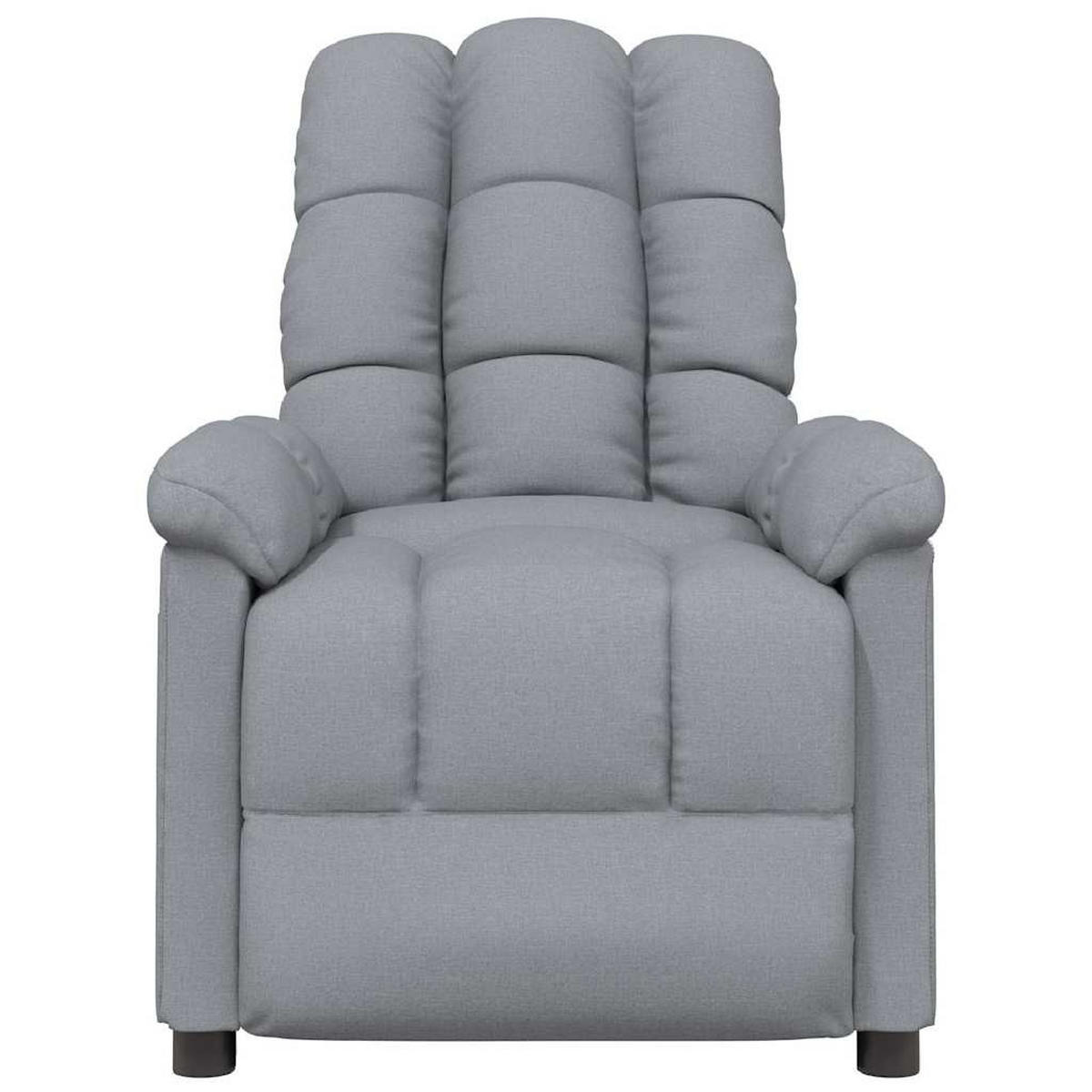 RELAXSESSEL Hellgrau Stoff - Hellgrau, Textil (99/84/74cm) - vidaXL